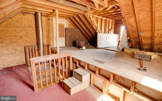 view of attic