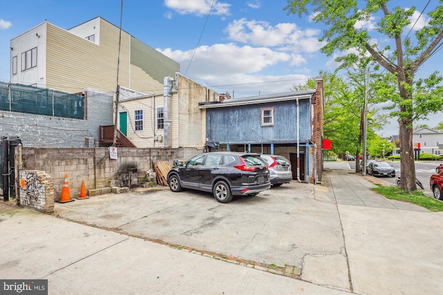 exterior space featuring fence