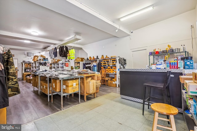 interior space featuring wood finished floors