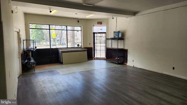 empty room featuring wood finished floors