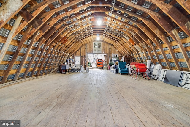 view of attic