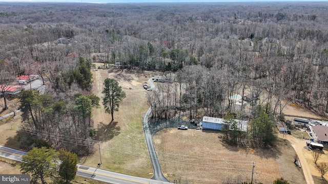 aerial view with a forest view