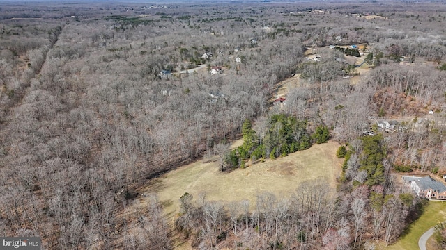 drone / aerial view with a forest view