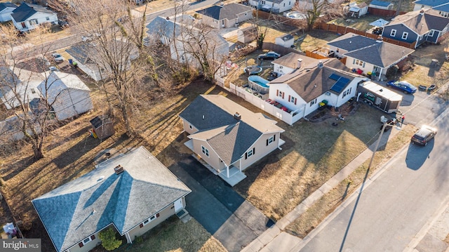 drone / aerial view featuring a residential view