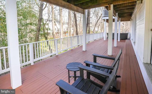 view of wooden terrace