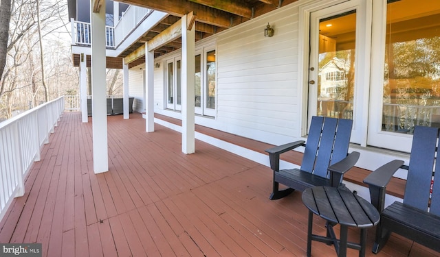 view of wooden deck