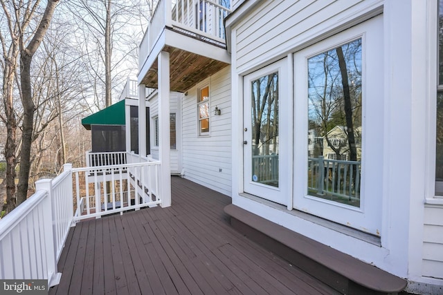 view of wooden terrace