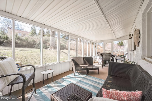 view of sunroom