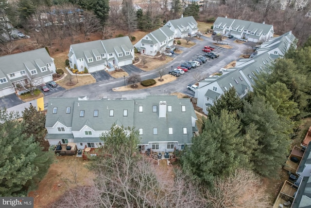 birds eye view of property featuring a residential view