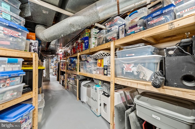 view of storage room