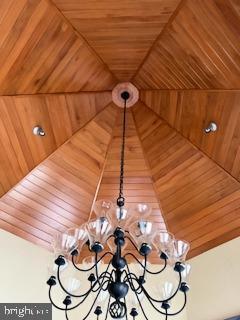 room details featuring wood ceiling