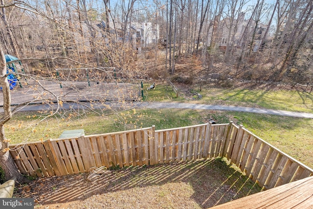 view of yard with fence private yard