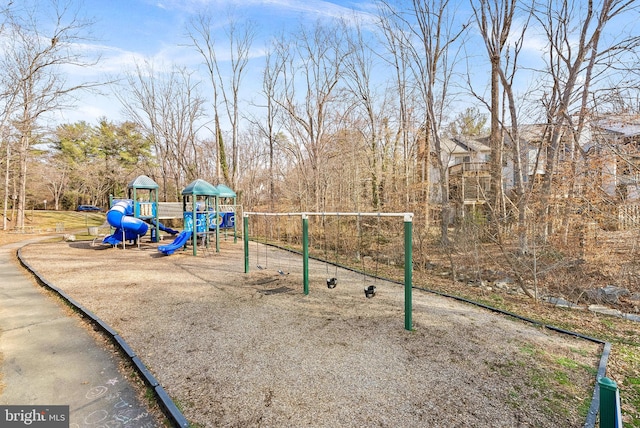 view of community jungle gym