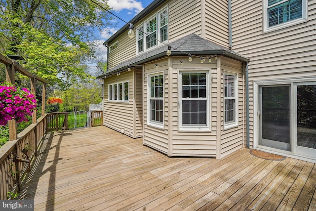 view of wooden deck