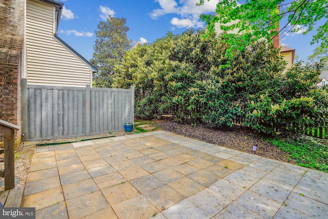 view of patio / terrace with fence