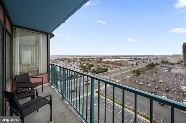 balcony featuring a city view