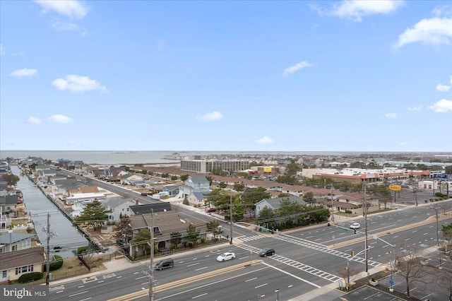 drone / aerial view featuring a city view