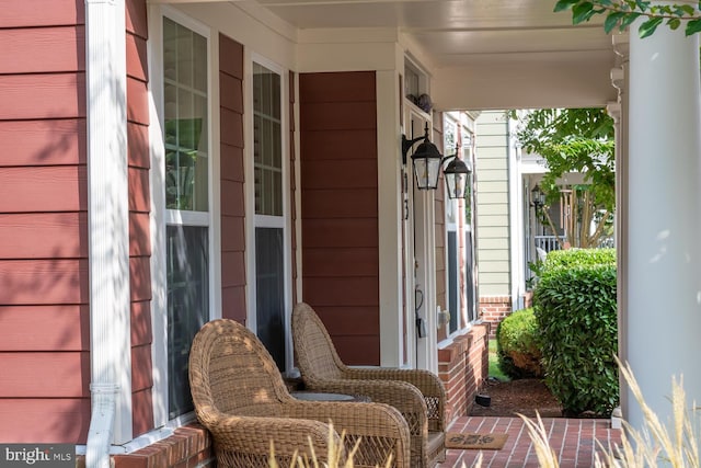 view of patio featuring covered porch