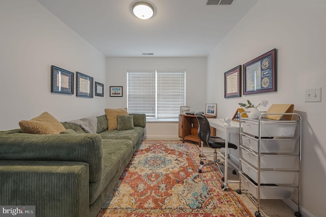 office with visible vents and baseboards