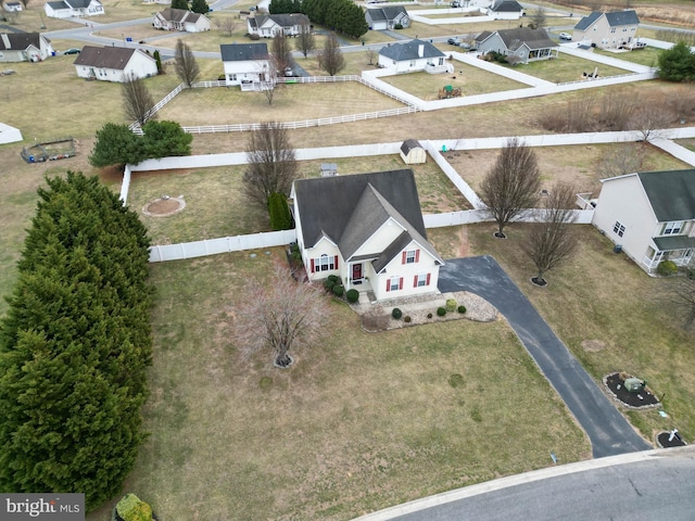 drone / aerial view featuring a residential view