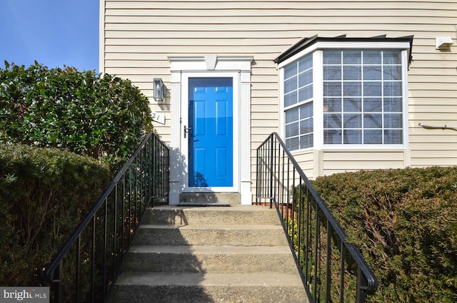 view of doorway to property