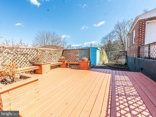 view of wooden terrace