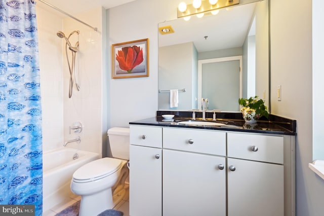 1400 Lancaster St Unit 605, Baltimore, MD 21231 - bathroom featuring shower / bathtub combination with curtain, toilet, and vanity