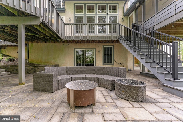 1052 Cedar Mill Ln, West Chester, PA 19382 - view of patio / terrace with stairway and an outdoor hangout area