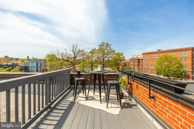 view of wooden terrace