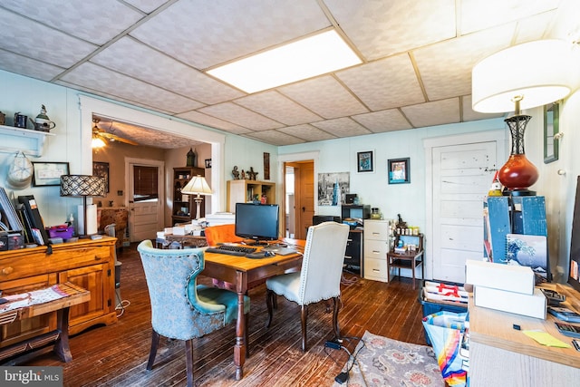 office featuring wood-type flooring