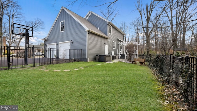 exterior space featuring a yard and fence