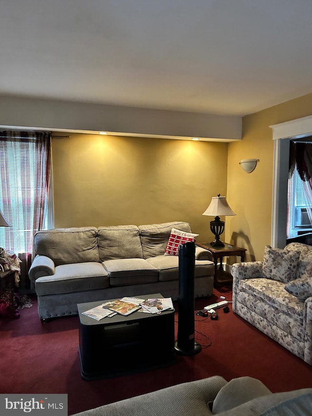 view of carpeted living room