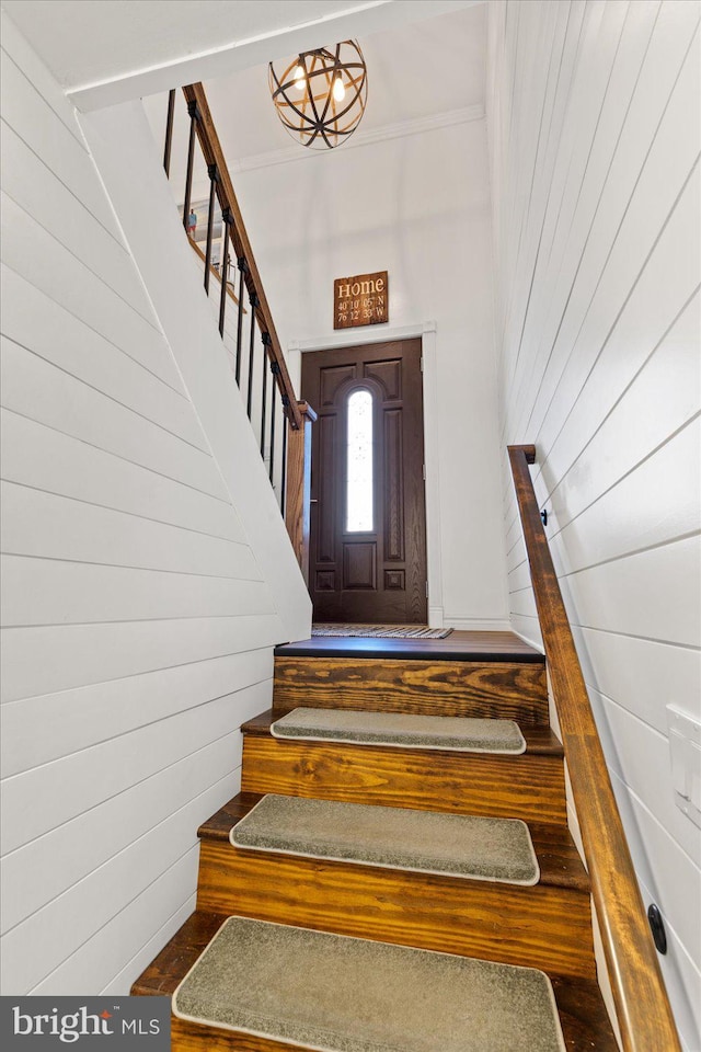 view of staircase