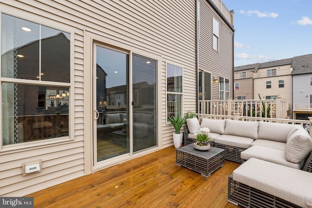 deck with outdoor lounge area