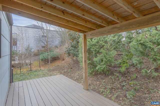 view of wooden terrace