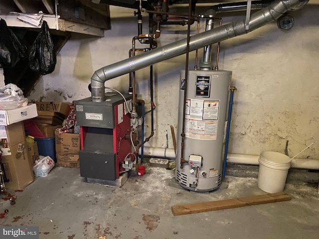 utilities featuring gas water heater