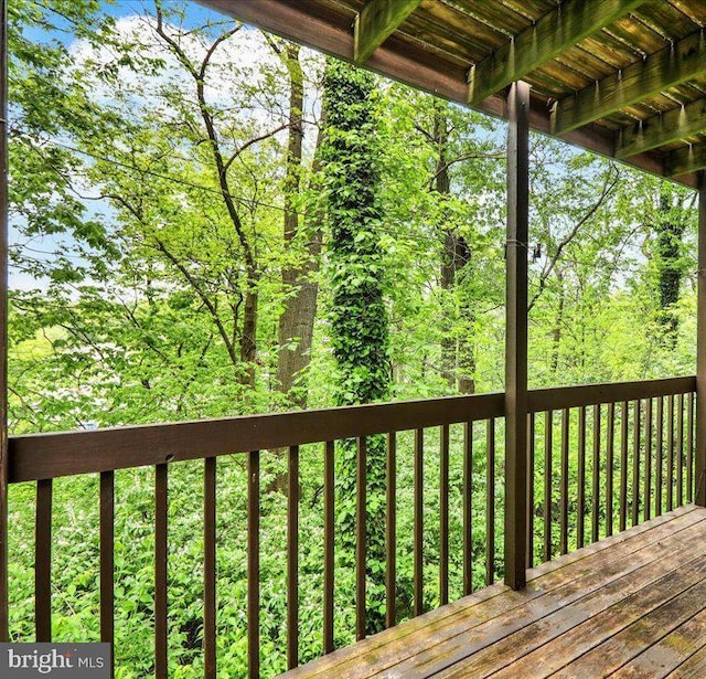 5 Westpointe Dr, Ephrata, PA 17522 - wooden terrace with a wooded view