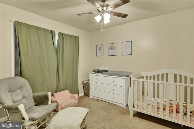 5 Westpointe Dr, Ephrata, PA 17522 - carpeted bedroom featuring a crib and a ceiling fan