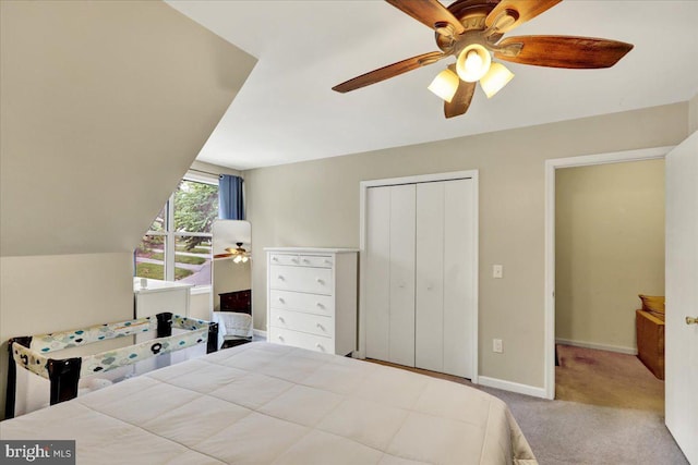 5 Westpointe Dr, Ephrata, PA 17522 - carpeted bedroom with a closet, a ceiling fan, and baseboards