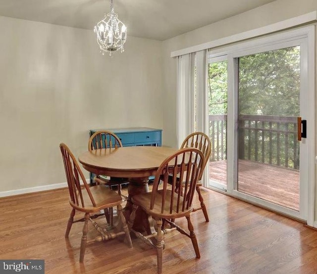 5 Westpointe Dr, Ephrata, PA 17522 - dining space with a chandelier, wood finished floors, and baseboards