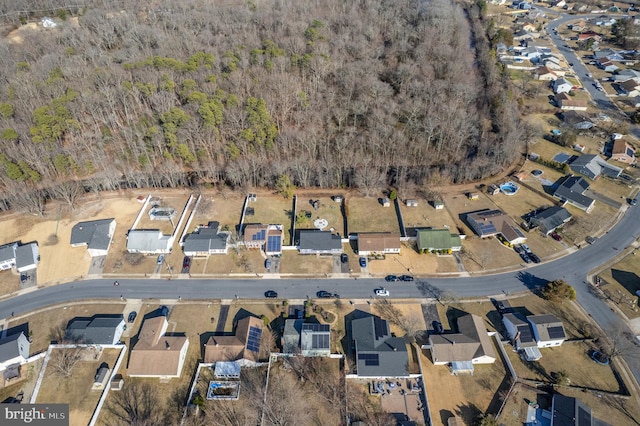 drone / aerial view with a residential view