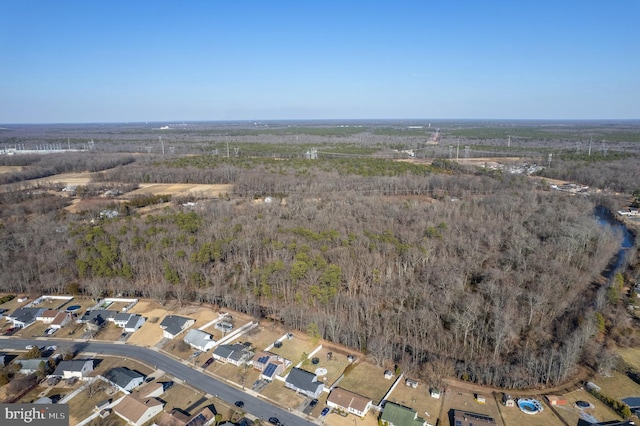 drone / aerial view with a residential view