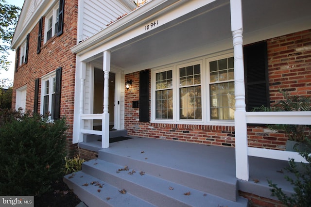 view of patio with covered porch