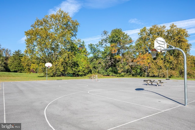 view of sport court featuring community basketball court