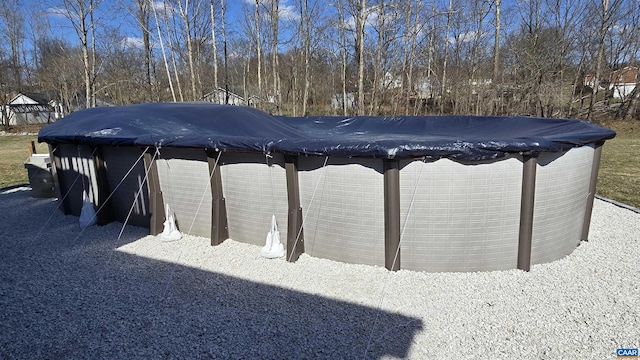 view of pool featuring a covered pool