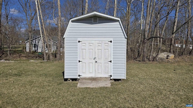 view of shed