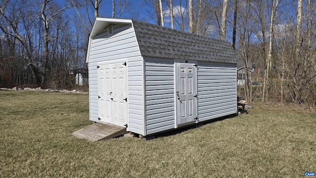 view of shed