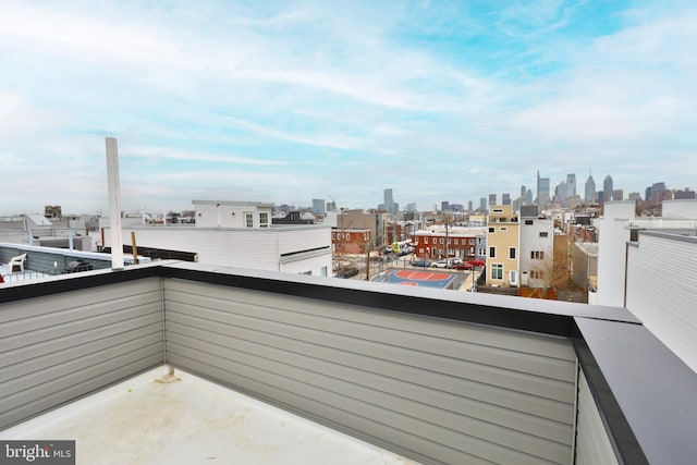 balcony with a city view