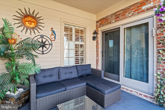 view of patio featuring outdoor lounge area