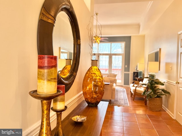 interior space featuring tile patterned floors